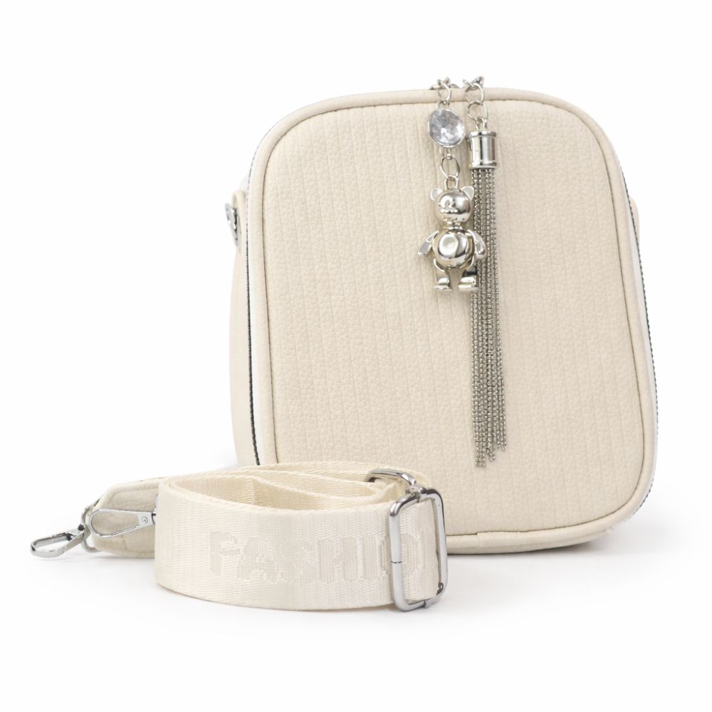 Teddy Charm Crossbody (Off White)